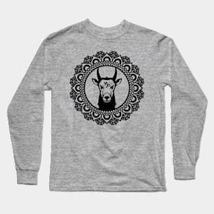 Capricorn Zodiac Mandala Long Sleeve T-Shirt